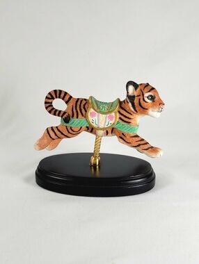 Vintage Lenox Carousel Babies Tiger Baby Mini Porcelain Figurine 1995 - READ